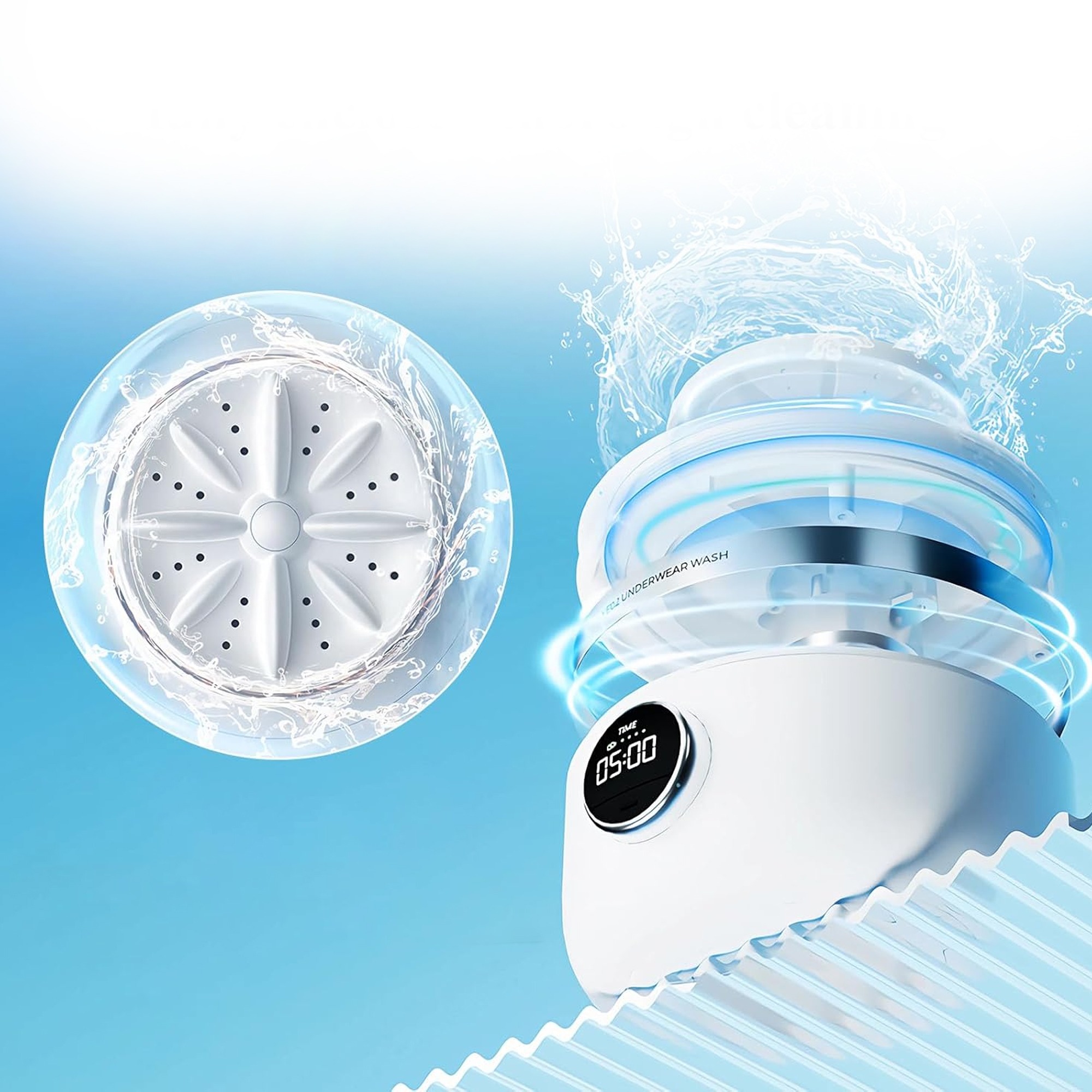 غسالة الجوارب و الهدوم الداخليه المحمولة العملية - الصورة 6