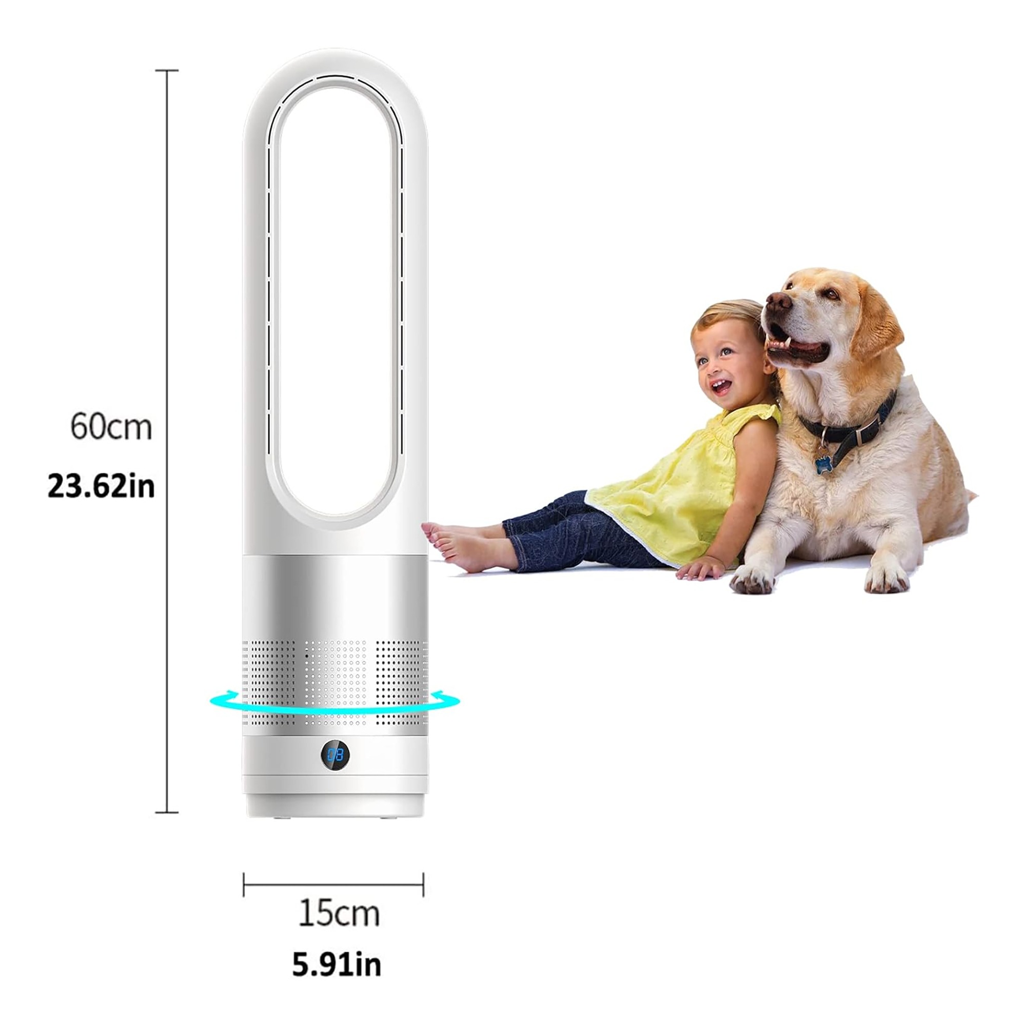 مروحة ومنقي هواء بدون شفرات - الصورة 2