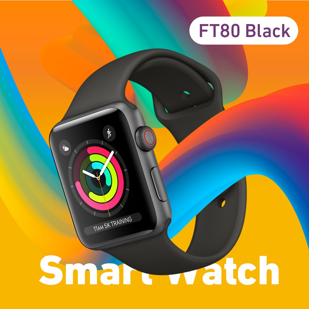 Smart Watch FT80 Black - الصورة 4