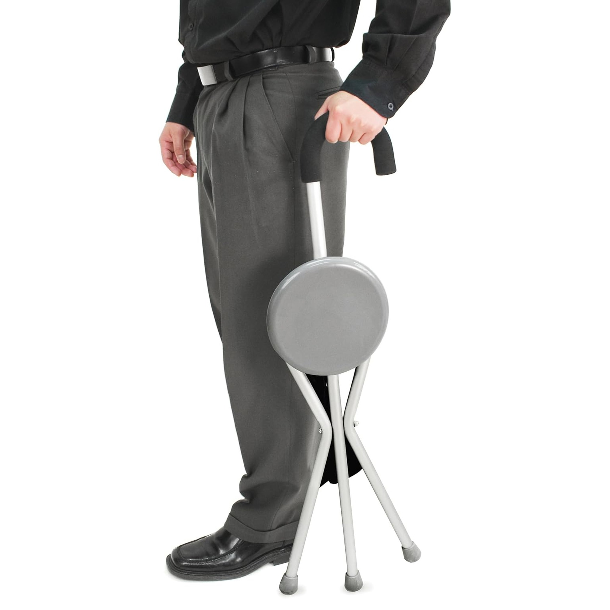 عصا كبار السن ذات ثلاثة أرجل مع مقعد - الصورة 3