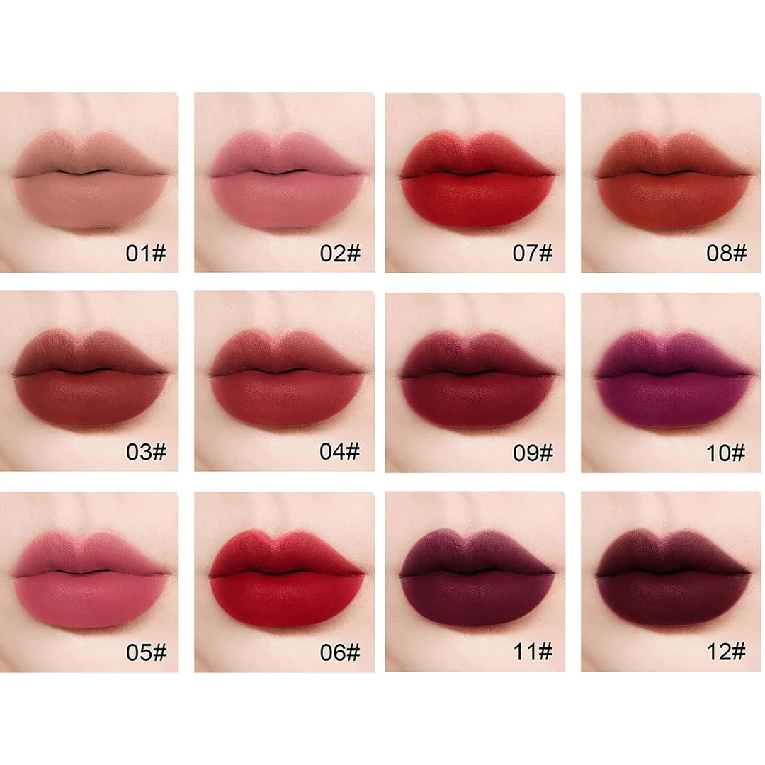 • مجموعة احمر شفاه غير لامع 12 لون ميكس - الصورة 2