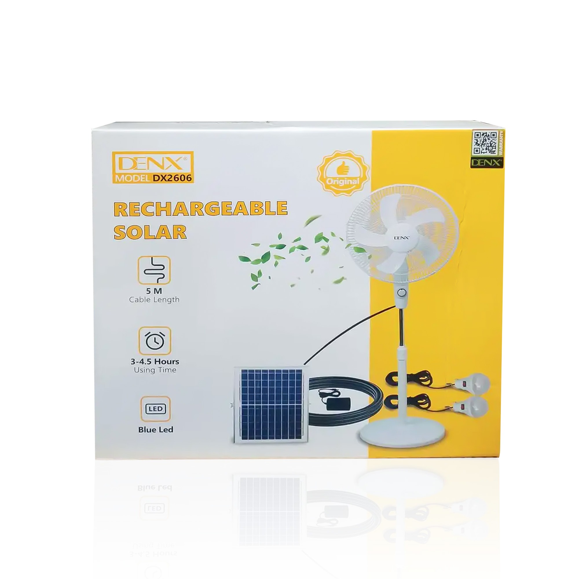 مروحة عامودية بالطاقة الشمسية من دينكس خمس شفرات بضمان عامين - الصورة 5