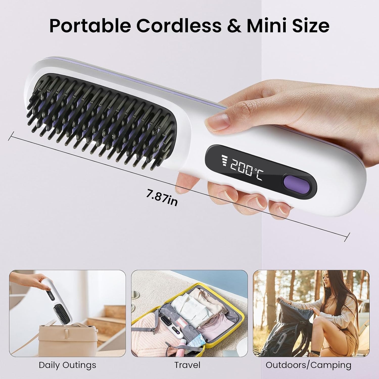 فرشاة فرد وتنعيم الشعر المحمولة DENX , ضمان سنتين - الصورة 2