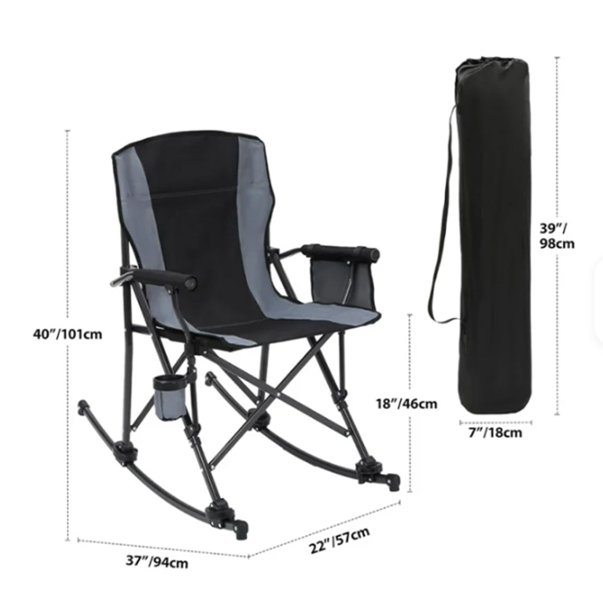 كرسي تخييم هزاز محمول 2 في 1 - الصورة 5