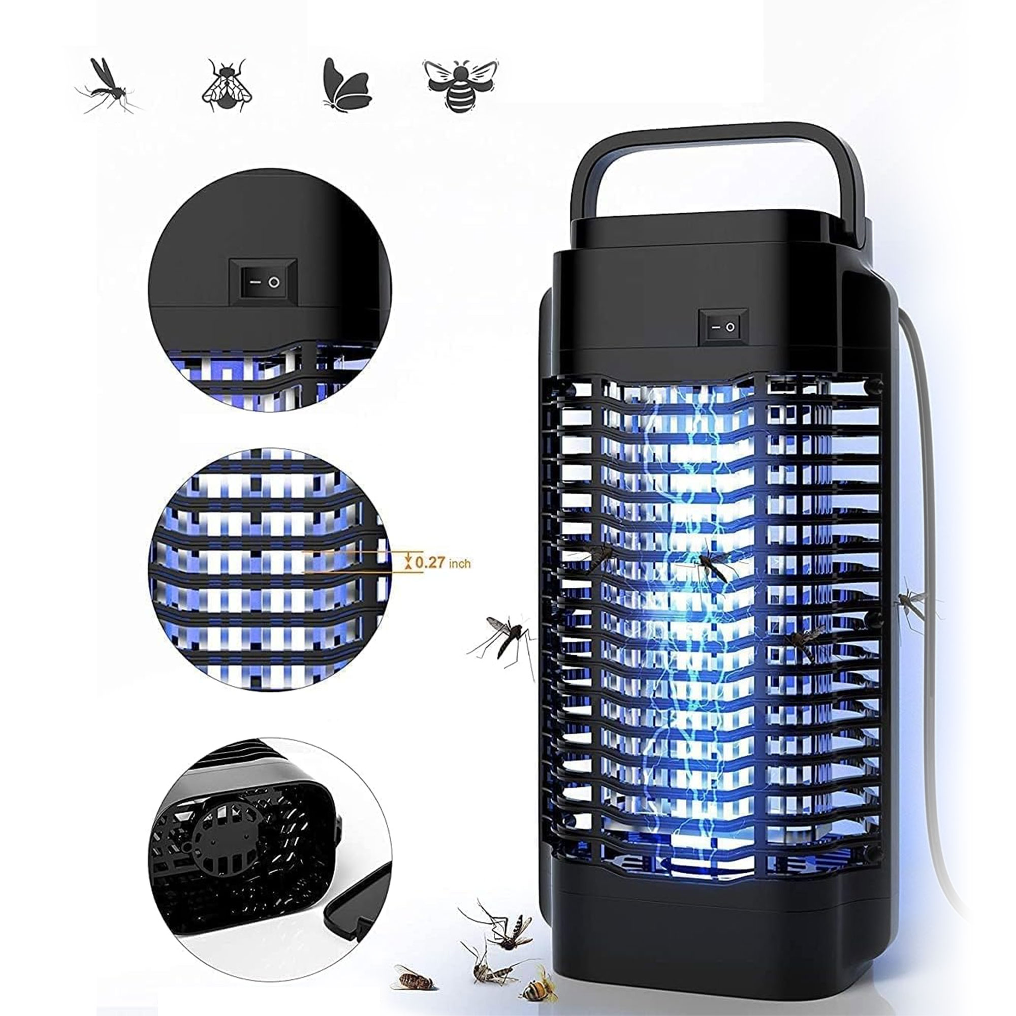 مصباح قاتل البعوض بالاشعة فوق البنفسجية 4200 فولت - الصورة 3