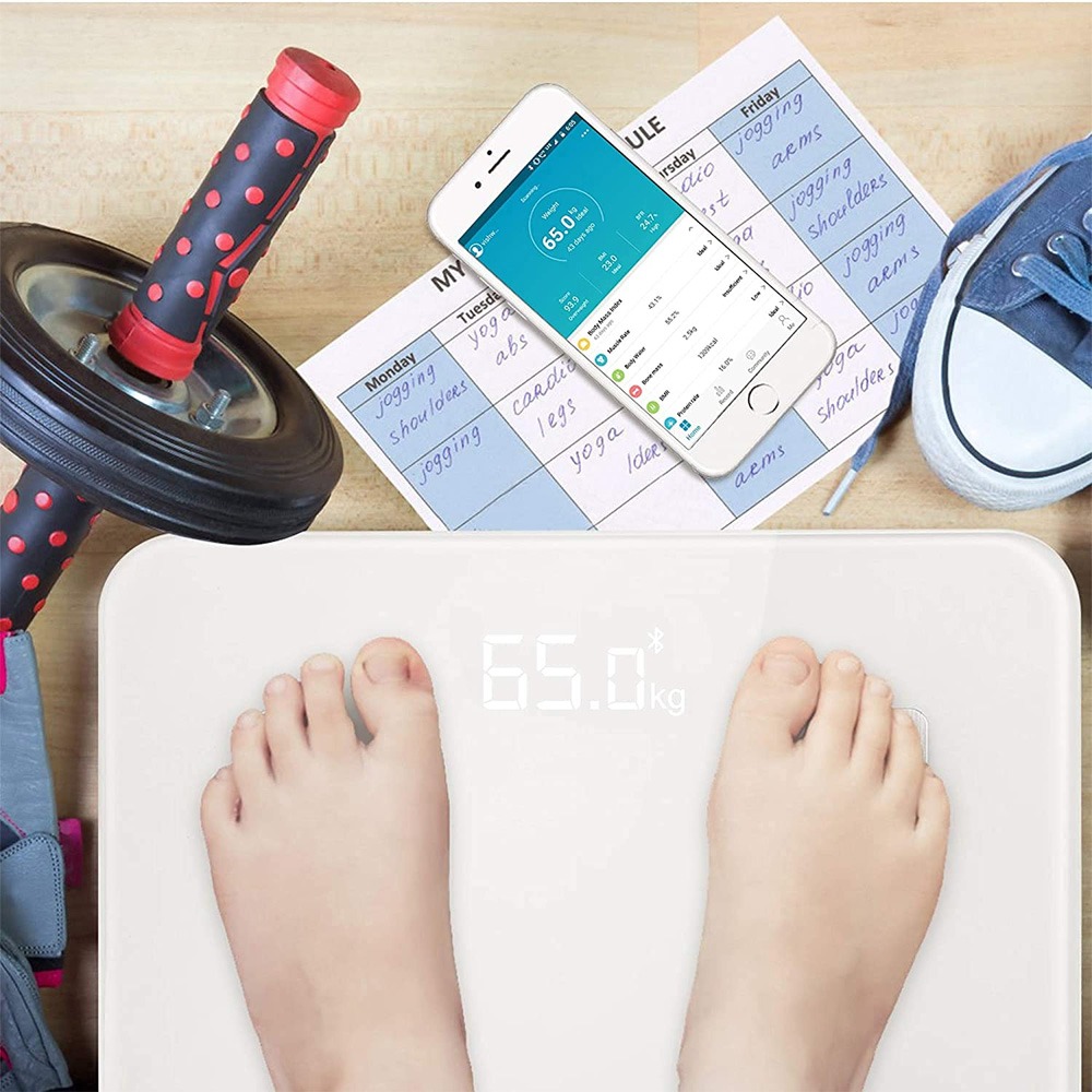 • ميزان ديجيتال للجسم بتطبيق  ضمان 6 شهور - الصورة 2