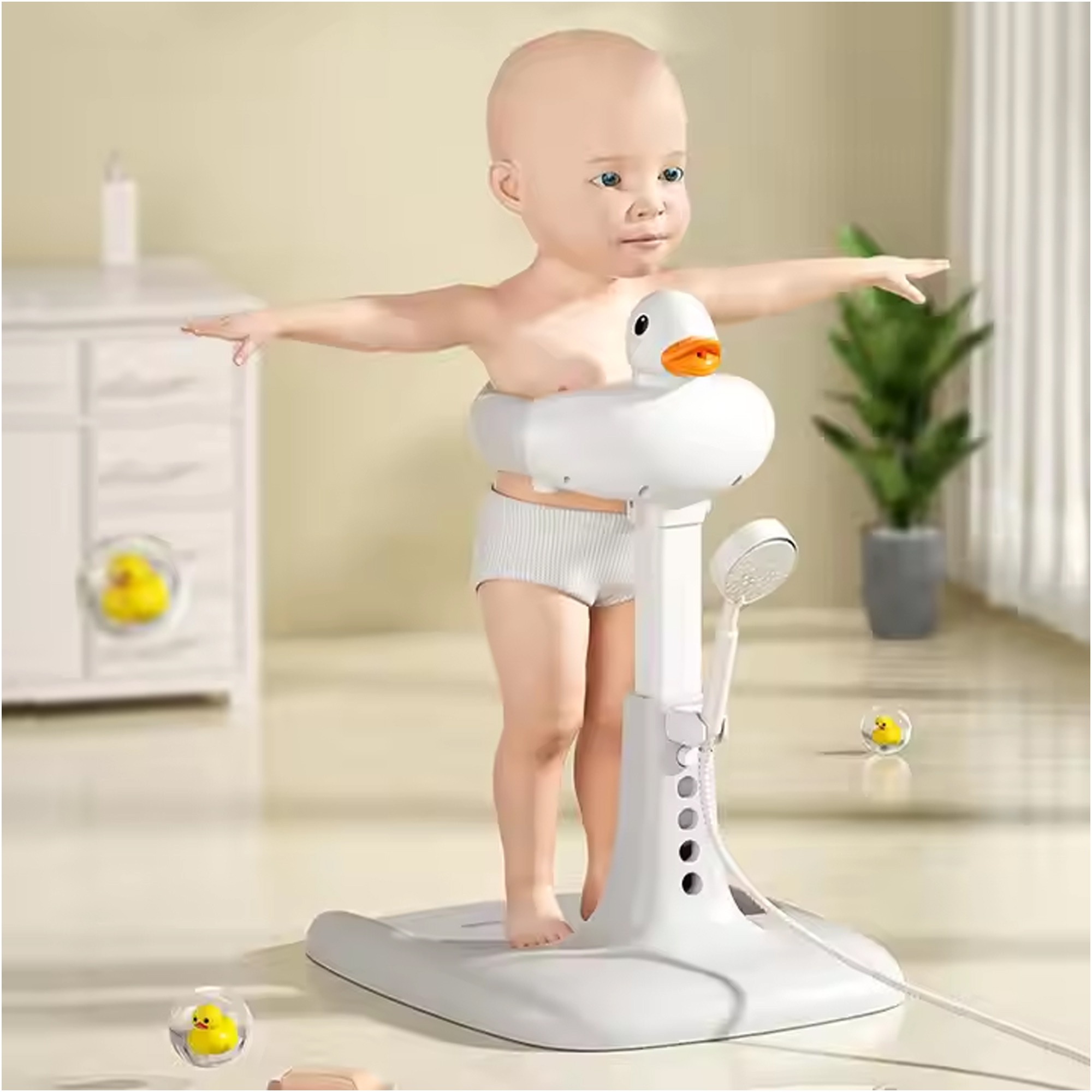 مساعد الاستحمام للأطفال على شكل بطة - الصورة 4